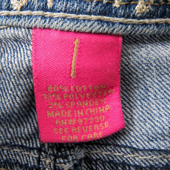 Y2k Almost Famous Flare Leg Jeans Light Wash Low Rise Jeans Ripped Size 1 25" - Picture 8 of 8